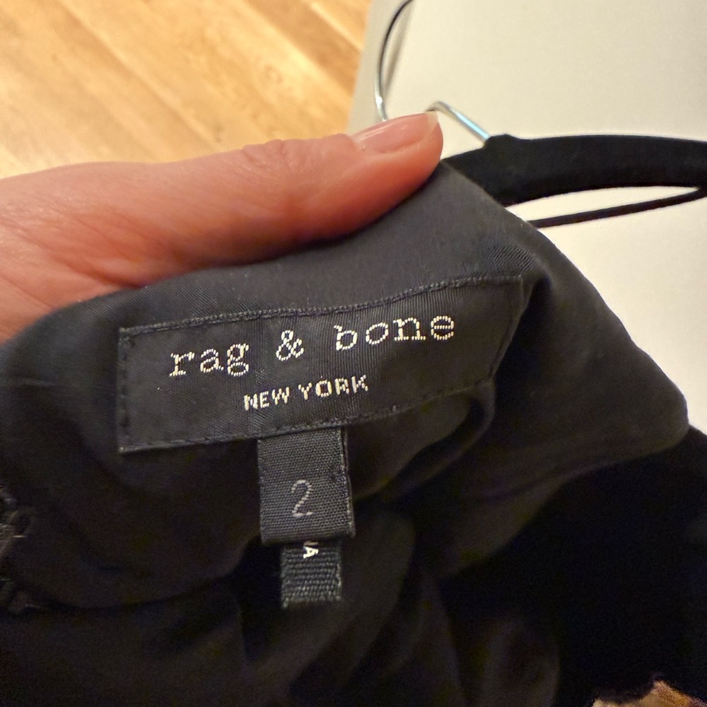 Rag and Bone lingerie inspired silk slip dress with lace trim - Picture 9 of 9